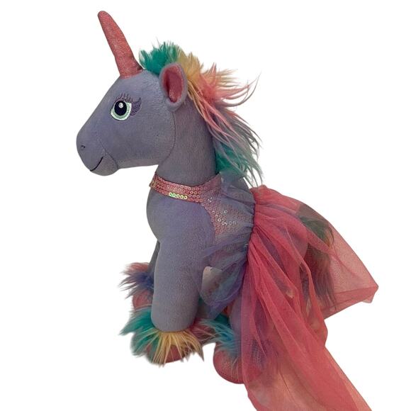 Build-A-Bear Workshop Other - Build A Bear Fairy Friends Rainbow Unicorn Animal Plush Stuffed Mesh Outfit Sz L
